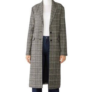 Women's Gray Plaid Coat - The Fifth Label - Small